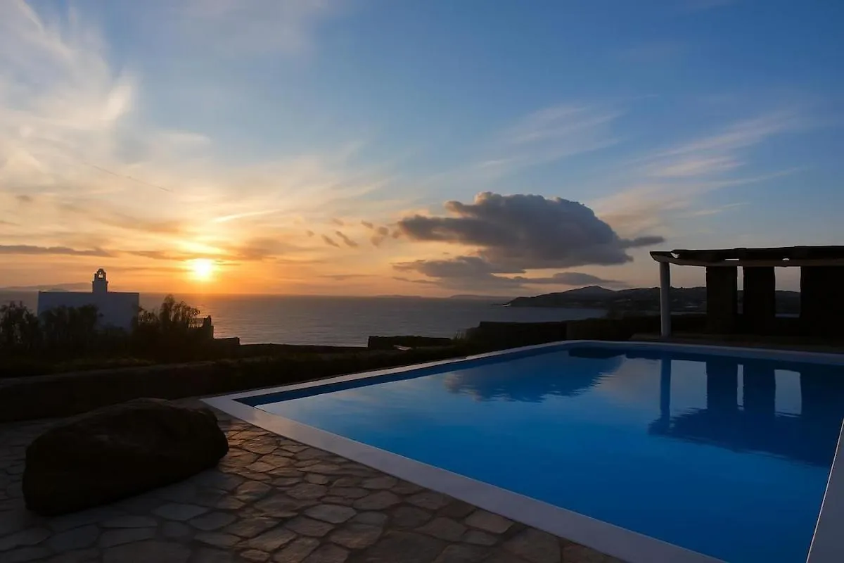 Stylish Mykonian Apartment Semi-Private Huge Pool Houlakia