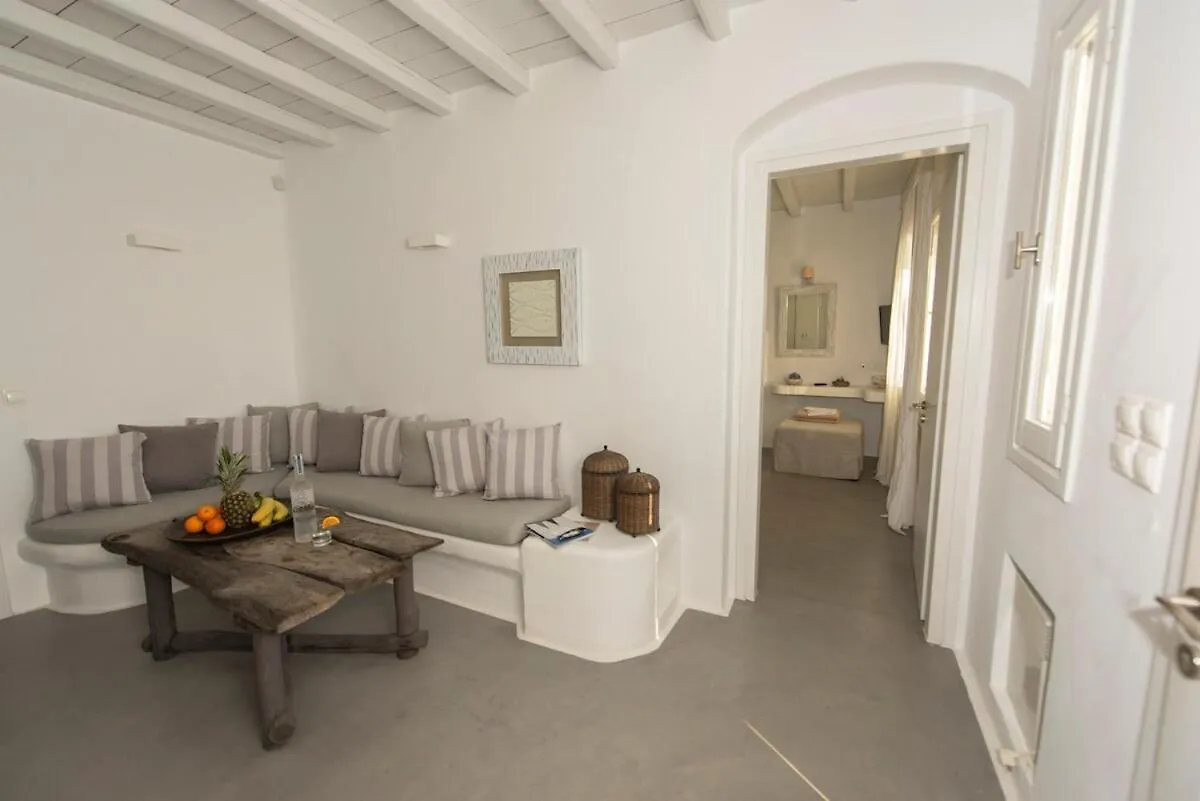 Stylish Mykonian Apartment Semi-Private Huge Pool Houlakia